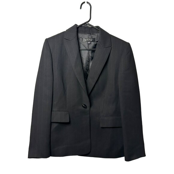 Kasper Black Business Woman Office Single Button Stylish Ladies Blazer SZ 14 - Picture 4 of 6
